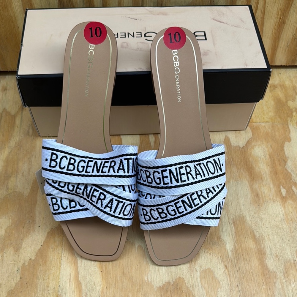 BCBGeneration White Sandals Comfortable Design
